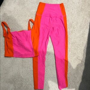 Beyond Yoga Pink and Orange Jumpsuit